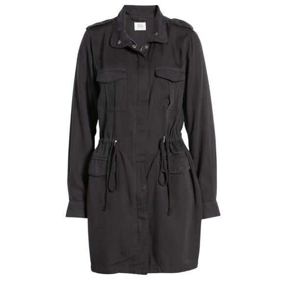 Wash Lab Women's Road Trip Split Hem Zip Up Jacket Black Size XL NWT Lightweight - Picture 1 of 12